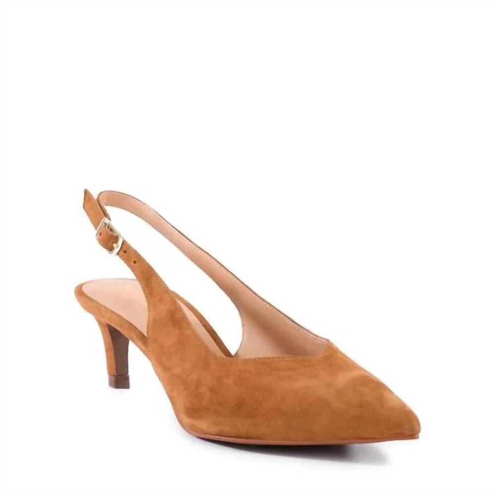 NEW SEYCHELLES women's candlelight slingback pump in tan suede